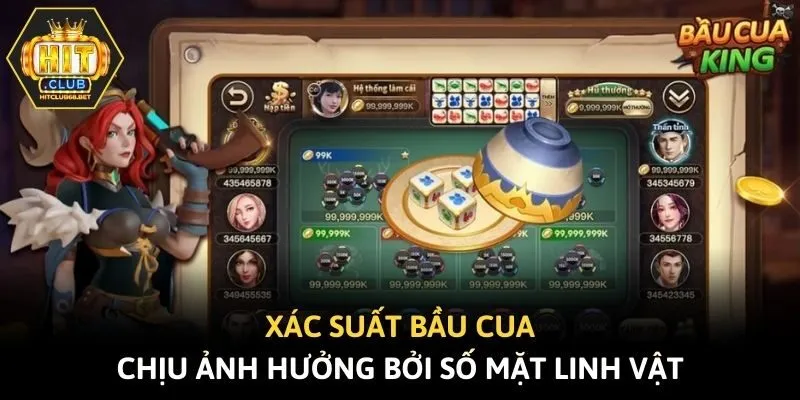 Xác suất bầu cua chịu ảnh hưởng bởi số mặt linh vật